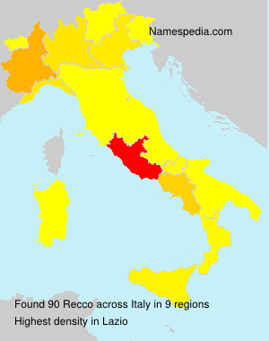 Surname Recco in Italy