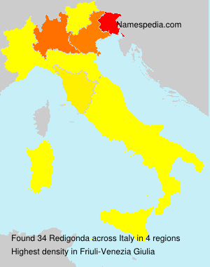 Surname Redigonda in Italy Surname Redigonda in Italy