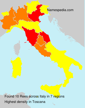 Surname Rees in Italy Surname Rees in Italy
