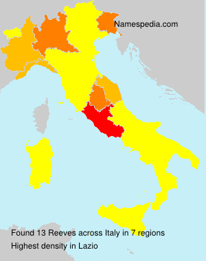 Surname Reeves in Italy Surname Reeves in Italy