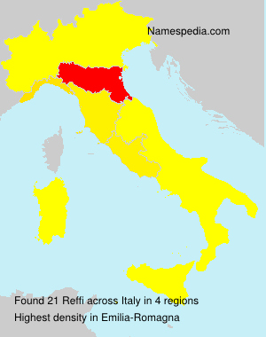 Surname Reffi in Italy Surname Reffi in Italy