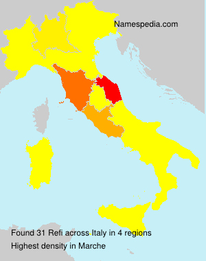 Surname Refi in Italy Surname Refi in Italy
