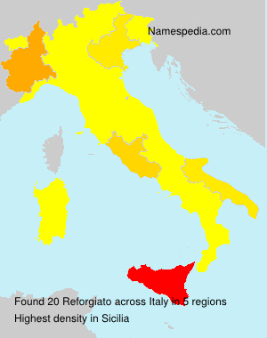 Surname Reforgiato in Italy Surname Reforgiato in Italy