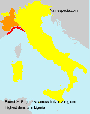 Surname Reghezza in Italy