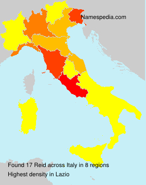 Surname Reid in Italy Surname Reid in Italy