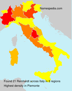 Surname Reinhardt in Italy Surname Reinhardt in Italy