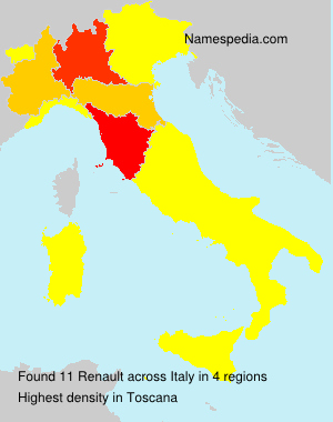 Surname Renault in Italy Surname Renault in Italy