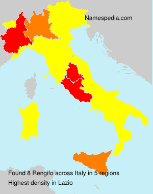 Surname Rengifo in Italy Surname Rengifo in Italy