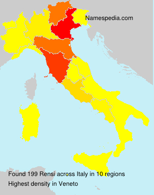 Surname Rensi in Italy Surname Rensi in Italy