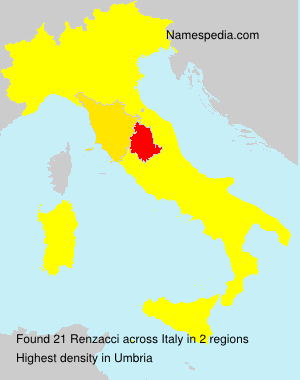 Surname Renzacci in Italy Surname Renzacci in Italy