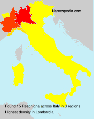 Surname Reschigna in Italy Surname Reschigna in Italy