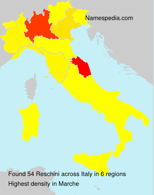 Surname Reschini in Italy Surname Reschini in Italy