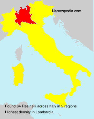 Surname Resinelli in Italy Surname Resinelli in Italy