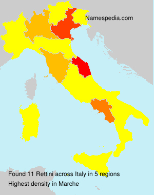 Surname Rettini in Italy Surname Rettini in Italy