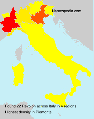 Surname Revolon in Italy Surname Revolon in Italy