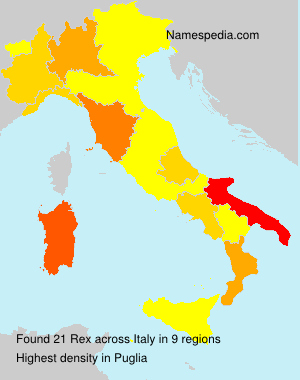Surname Rex in Italy Surname Rex in Italy