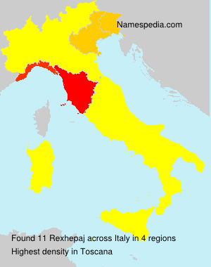 Surname Rexhepaj in Italy Surname Rexhepaj in Italy