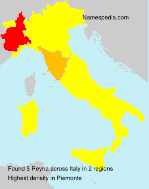 Surname Reyna in Italy Surname Reyna in Italy
