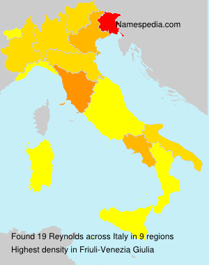 Surname Reynolds in Italy Surname Reynolds in Italy
