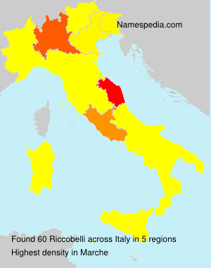 Surname Riccobelli in Italy