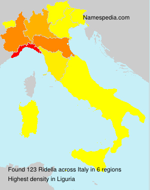 Surname Ridella in Italy Surname Ridella in Italy