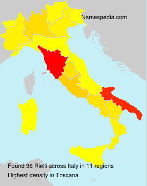 Surname Rielli in Italy Surname Rielli in Italy