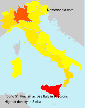 Surname Rinciari in Italy Surname Rinciari in Italy