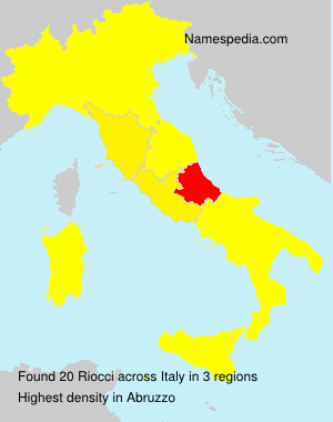 Surname Riocci in Italy Surname Riocci in Italy