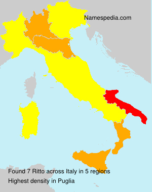 Surname Ritto in Italy Surname Ritto in Italy