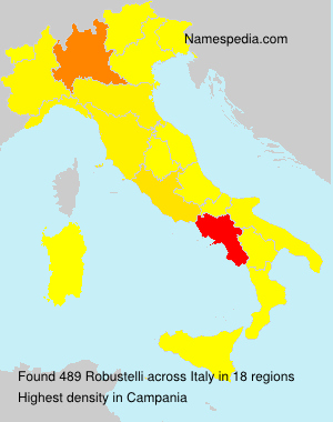 Surname Robustelli in Italy Surname Robustelli in Italy