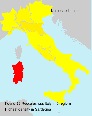 Surname Roccu in Italy Surname Roccu in Italy