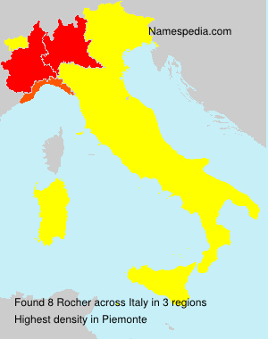 Surname Rocher in Italy Surname Rocher in Italy