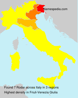 Surname Rodar in Italy Surname Rodar in Italy
