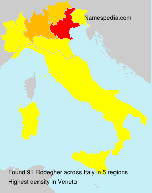 Surname Rodegher in Italy Surname Rodegher in Italy