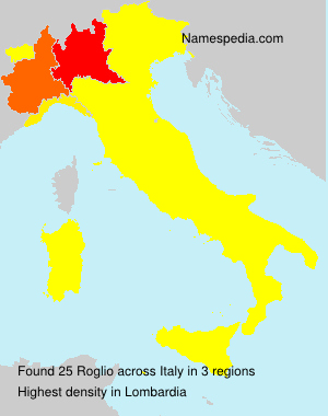 Surname Roglio in Italy Surname Roglio in Italy