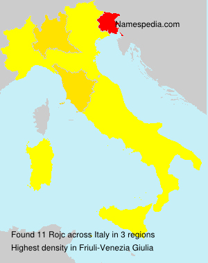 Surname Rojc in Italy Surname Rojc in Italy