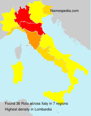 Surname Rola in Italy Surname Rola in Italy