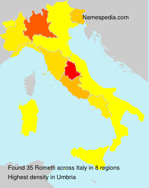 Surname Rometti in Italy Surname Rometti in Italy