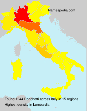 Surname Ronchetti in Italy Surname Ronchetti in Italy