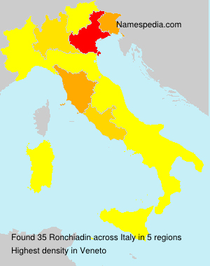 Surname Ronchiadin in Italy Surname Ronchiadin in Italy