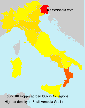 Surname Roppa in Italy Surname Roppa in Italy