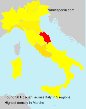 Surname Rosciani in Italy Surname Rosciani in Italy