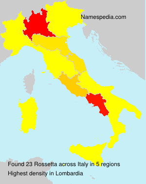 Surname Rossetta in Italy Surname Rossetta in Italy