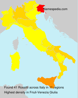 Surname Rossitti in Italy Surname Rossitti in Italy