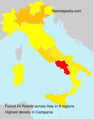 Surname Rotello in Italy Surname Rotello in Italy