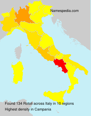 Surname Rotoli in Italy Surname Rotoli in Italy
