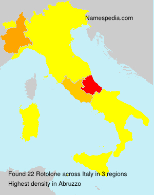 Surname Rotolone in Italy Surname Rotolone in Italy