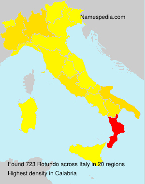 Surname Rotundo in Italy Surname Rotundo in Italy