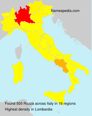 Surname Rozza in Italy Surname Rozza in Italy