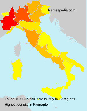 Surname Rubinelli in Italy Surname Rubinelli in Italy